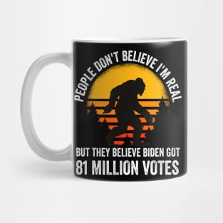 Funny Bigfoot Biden Got 81 Million Votes Mug